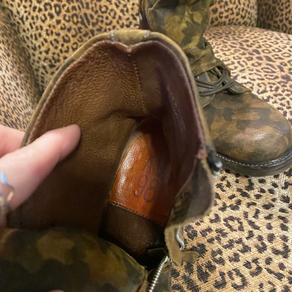 AS98 Camouflage Leather Ankle Boots - Picture 8 of 10